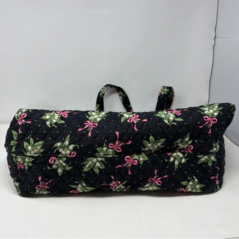 Vera Bradley New Hope Breast Cancer Vintage Tote Black Pink Green READ - Picture 4 of 15